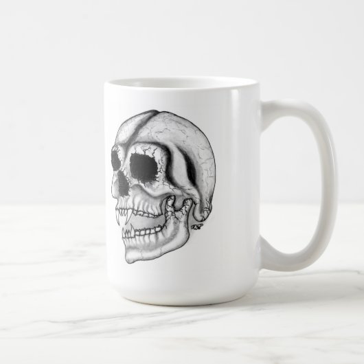 Vampir ontwerp zwart-wit koffiemok (Rechts)