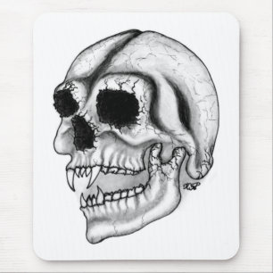 Vampir ontwerp zwart-wit muismat