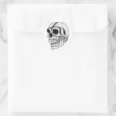 Vampir ontwerp zwart-wit ronde sticker (Tas)