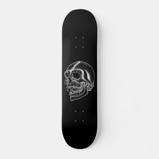 Vampir ontwerp zwart-wit skateboard (Voorkant)