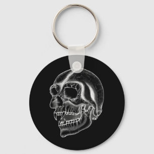 Vampir ontwerp zwart-wit sleutelhanger