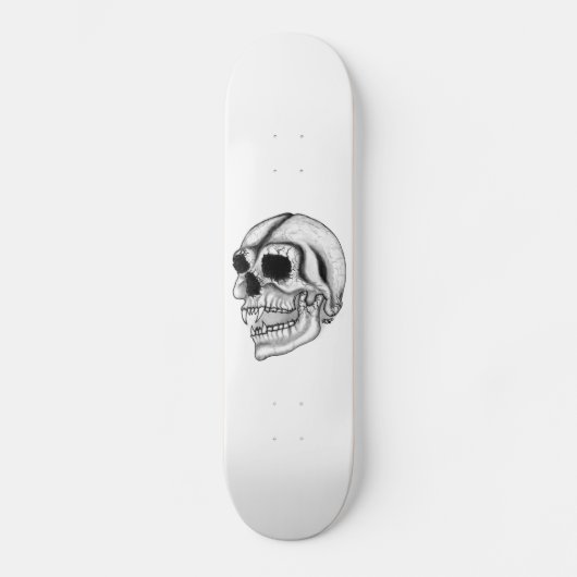 Vampir Schädel zwart-wit ontwerp Persoonlijk Skateboard (Voorkant)