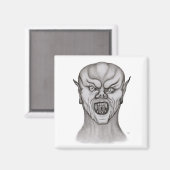 Vampir zwart-wit ontwerp magneet (Voorkant / Achterkant)