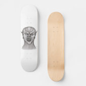 Vampir zwart-wit ontwerp skateboard (Voorkant)