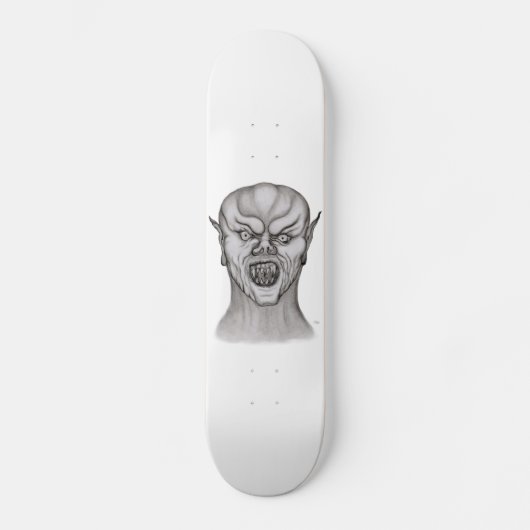 Vampir zwart-wit ontwerp skateboard (Voorkant)
