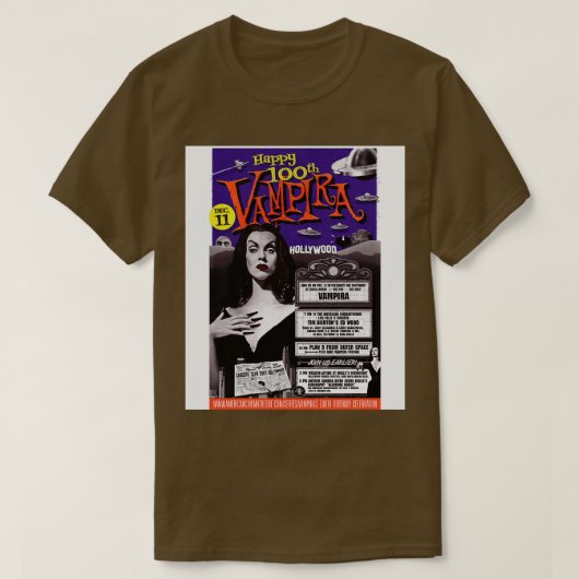 Vampira draait t-shirt (Design voorkant)