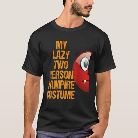 Vampire 1 bijpassend paar kostuum grappig gemakkel t-shirt (Voorkant)