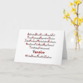 Vampire Alphabet Kaart (Gele Bloem)