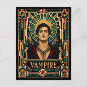 Vampire, Art Deco mythisch Briefkaart