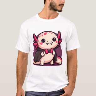 Vampire Axolotl Schattig Griezelen Gotische Amfibi T-shirt