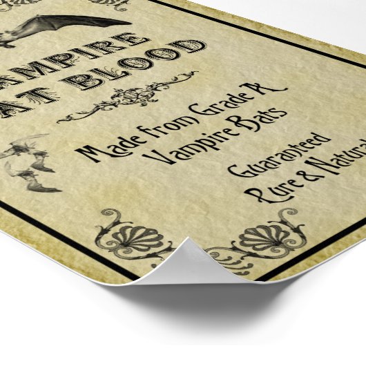 Vampire Bat Blood Halloween Print (Hoek)