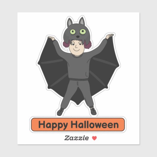 Vampire Bat costuum kind Sticker (Vel)