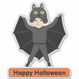 Vampire Bat costuum kind Sticker