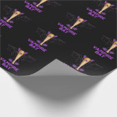 Vampire Bat Funny Baseball Pun Dark BG Cadeaupapier (Hoek)