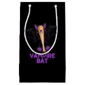 Vampire Bat Funny Baseball Pun Dark BG Klein Cadeauzakje (Voorkant)