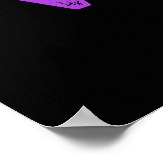 Vampire Bat Funny Baseball Pun Dark BG Poster (Hoek)