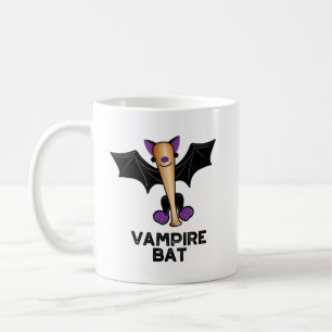 Vampire Bat Funny Baseball Pun Koffiemok