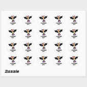 Vampire Bat Funny Baseball Pun Ronde Sticker (Vel)