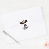 Vampire Bat Funny Baseball Pun Ronde Sticker (Envelop)