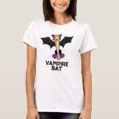 Vampire Bat Funny Baseball Pun T-shirt (Voorkant)