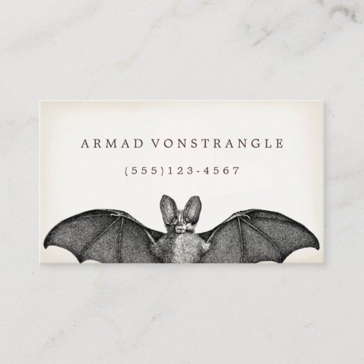 Vampire Bat Halloween Calling Card Contactkaartje (Voorkant)