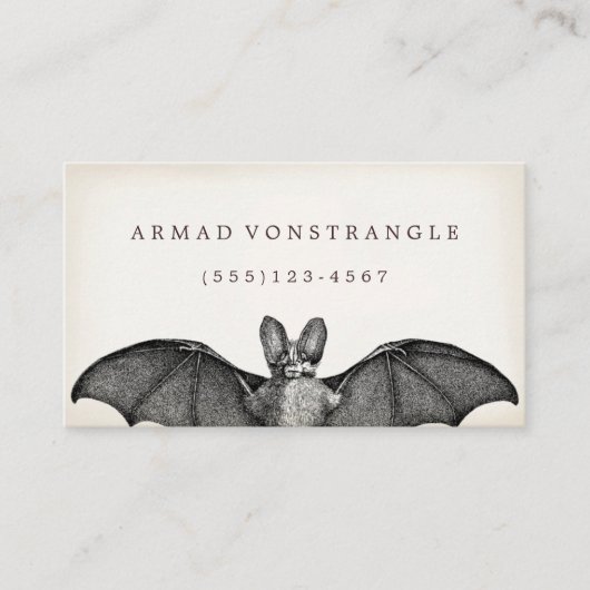 Vampire Bat Halloween Calling Card Visitekaartje (Voorkant)