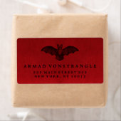Vampire Bat Halloween Etiket (Insitu)