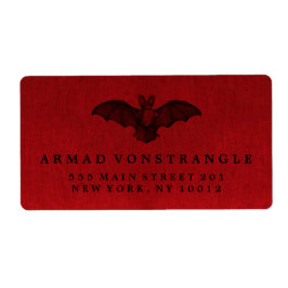 Vampire Bat Halloween Etiket