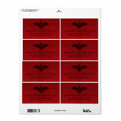Vampire Bat Halloween Etiket (Full Sheet)