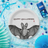 Vampire Bat Halloween Papieren Bordje (Feest)