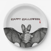 Vampire Bat Halloween Papieren Bordje (Voorkant)