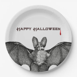 Vampire Bat Halloween Papieren Bordje