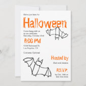 Vampire Bat Halloween Party Invitation Kaart (Voorkant)
