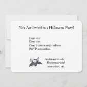 Vampire Bat Halloween Party Invitation Kaart (Achterkant)