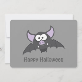 Vampire Bat Halloween Party Invitation Kaart