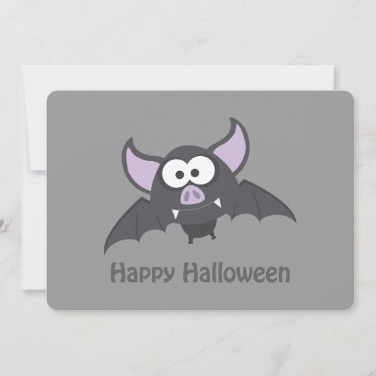 Vampire Bat Halloween Party Invitation Kaart (Voorkant)
