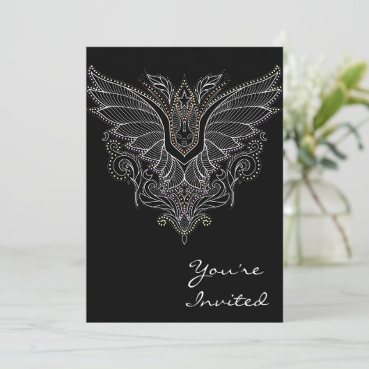 Vampire bat Halloween verjaardagsuitnodiging Kaart (Staand voorkant)