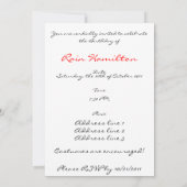 Vampire bat Halloween verjaardagsuitnodiging Kaart (Achterkant)