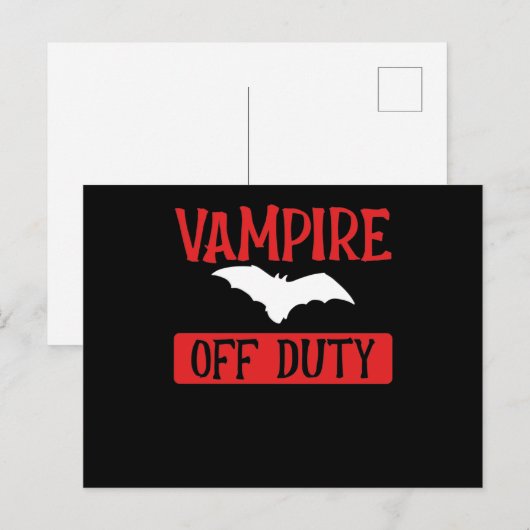 Vampire bat off duty briefkaart (Voorkant / Achterkant)
