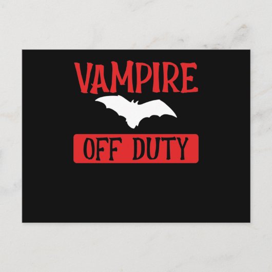Vampire bat off duty briefkaart (Voorkant)