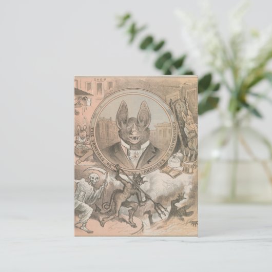 Vampire Bat Portrait Briefkaart (Staand voorkant)