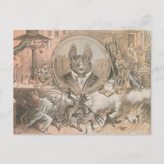 Vampire Bat Portrait Briefkaart (Voorkant)