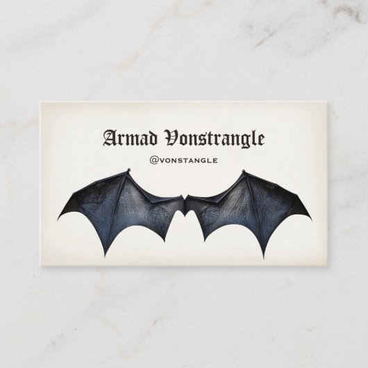 Vampire Bat Wings Visitekaartje (Voorkant)