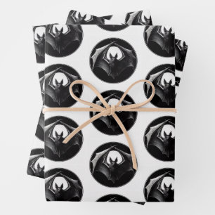Vampire Bat Wrapping Paper Flat Sheet Set van 3