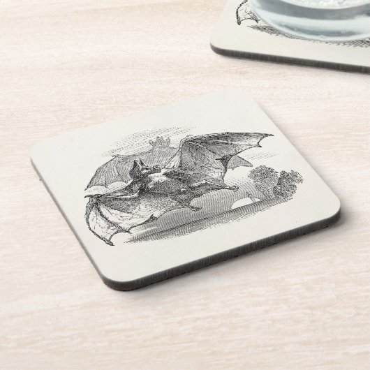 Vampire Bats Aangepaste Retro Bats Bier Onderzetter (Linkerzijde)