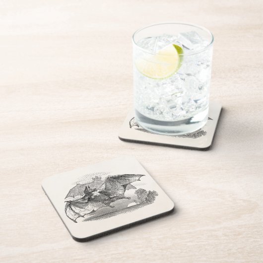 Vampire Bats Aangepaste Retro Bats Bier Onderzetter (Rechterzijde)