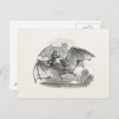  Vampire Bats Aangepaste Retro Bats Briefkaart (Voorkant / Achterkant)