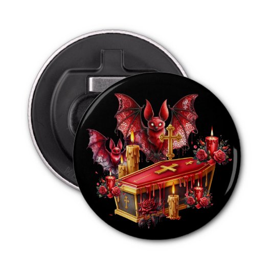 Vampire Bats Button Flesopener (Voorkant)
