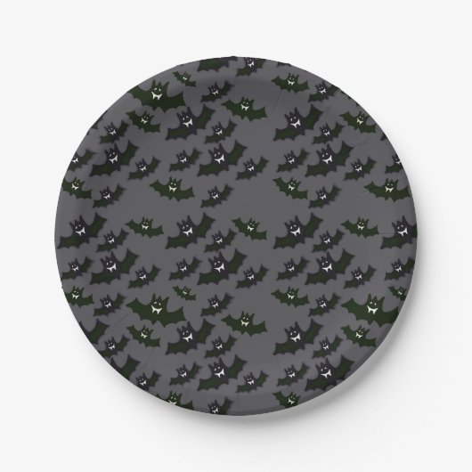 Vampire Bats - Halloween - Dessert Paper Plates Papieren Bordje (Voorkant)