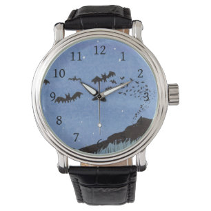 Vampire Bats Halloween Horloge